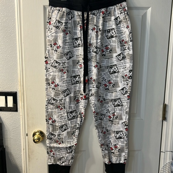 Disney Pants - Women’s M Mickey newsprint sweatpants